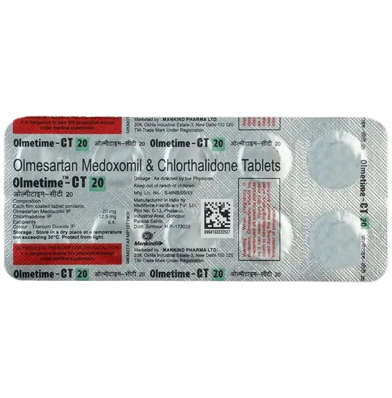 olmetime ct 20mg tablet 10's